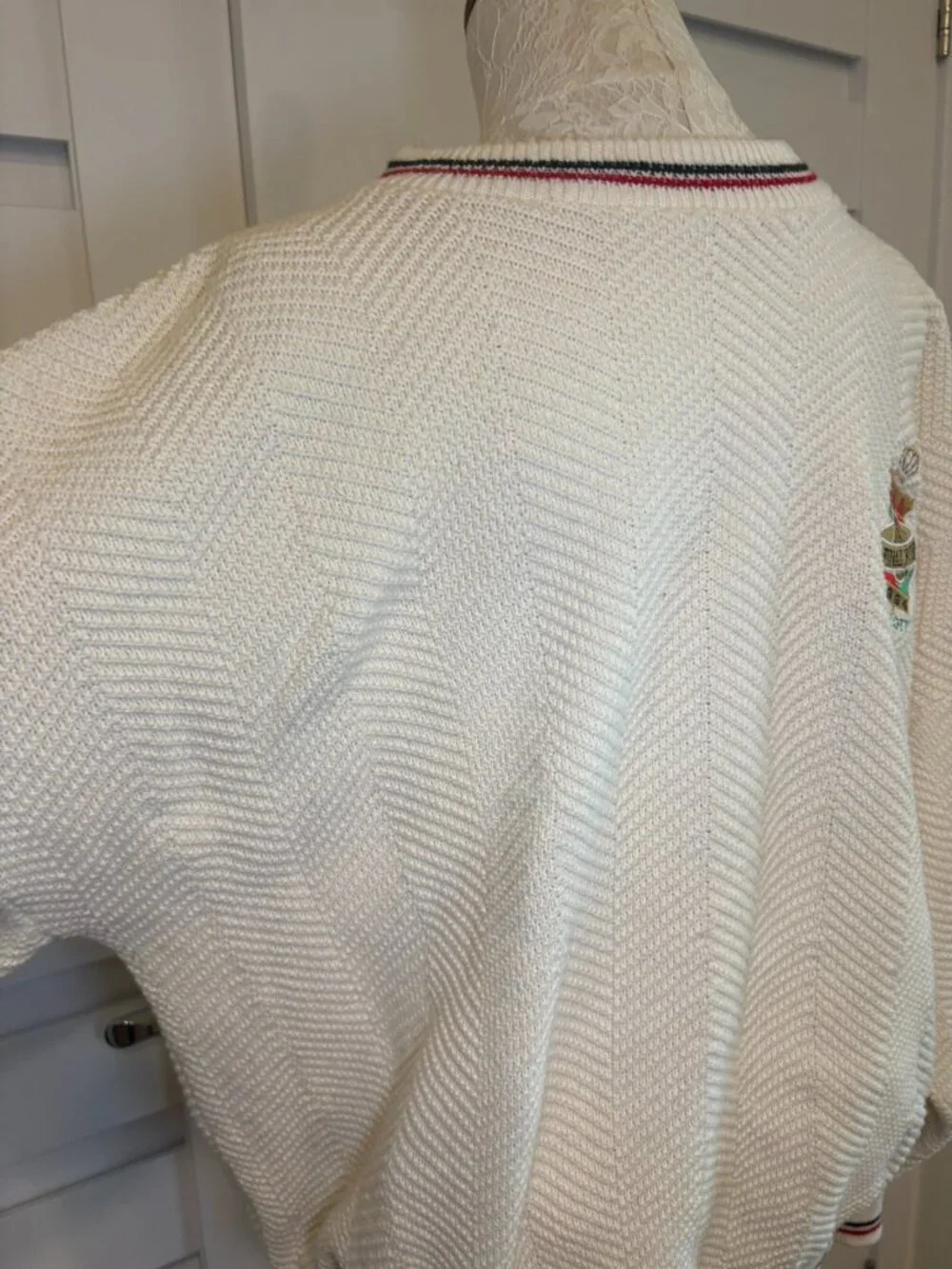 Vintage Collectible 1994 NCAA Final Four Charlotte Knit Sweater Cream Men's XL